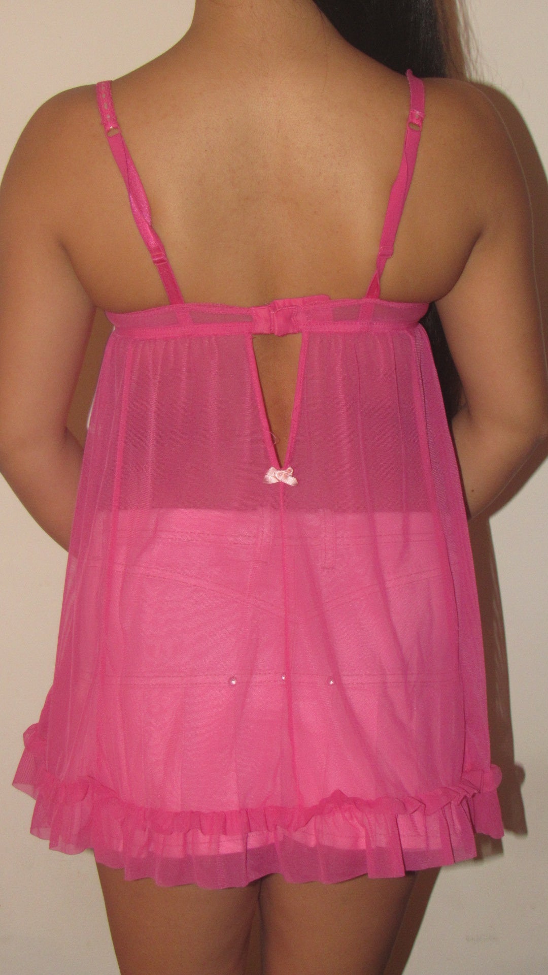 Pink bustier babydoll