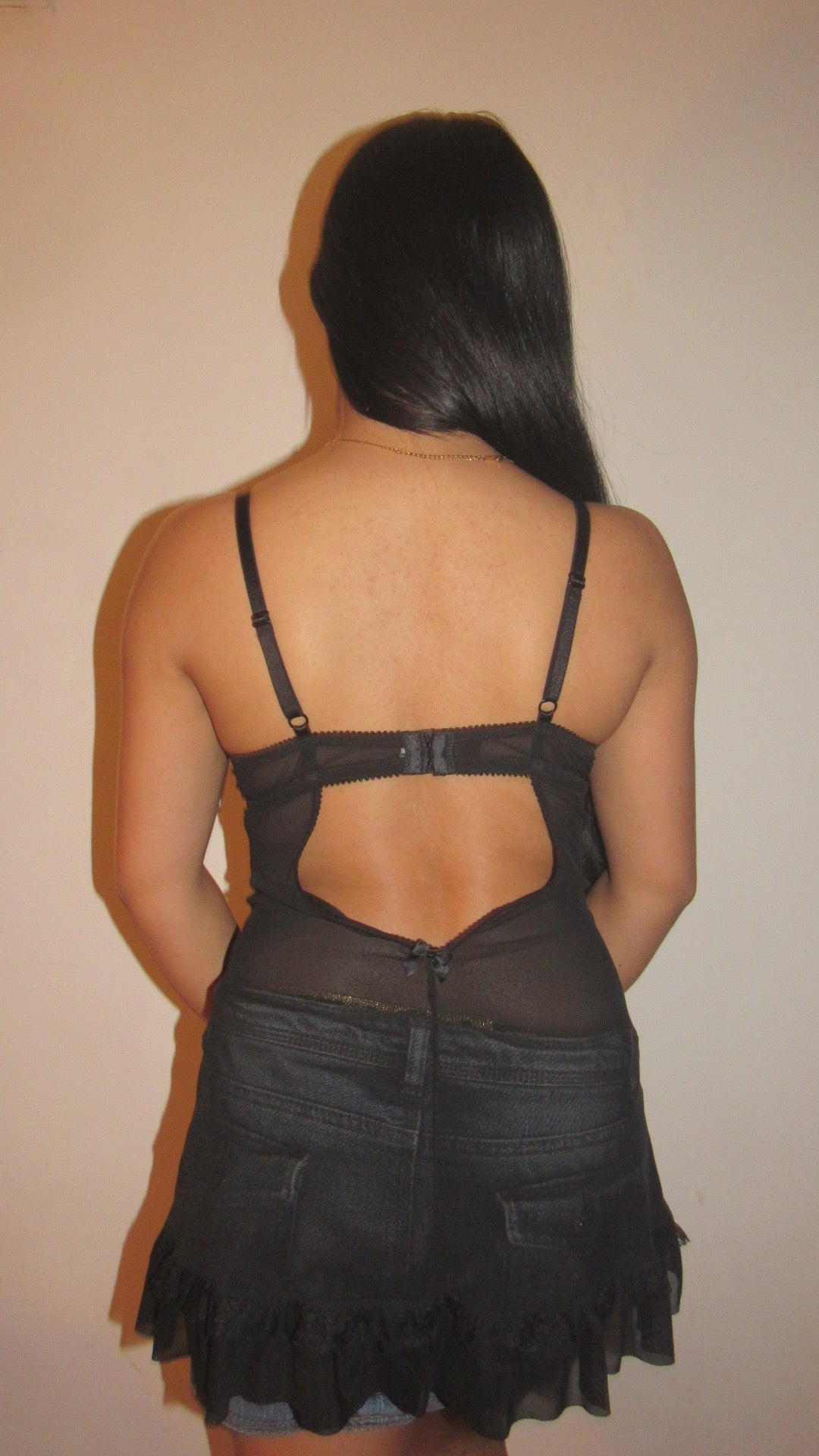 Black and red bustier