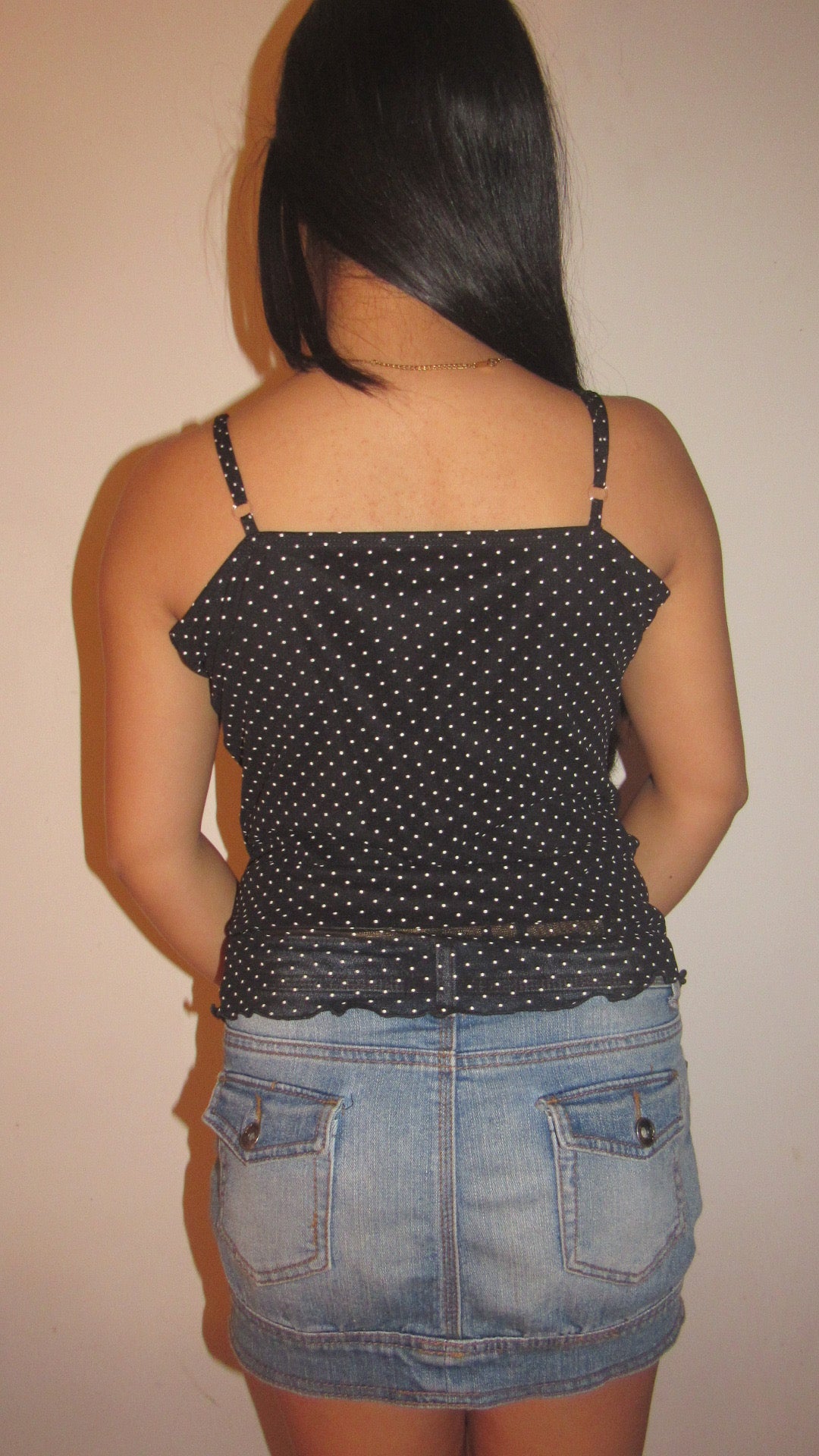 Polka dot cami top