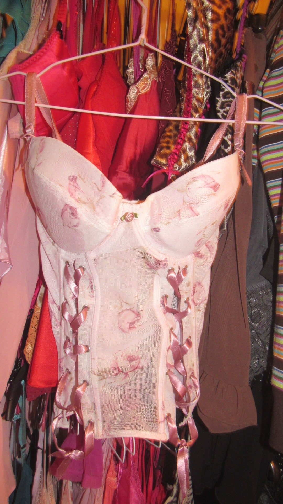 Pink rosebud corset