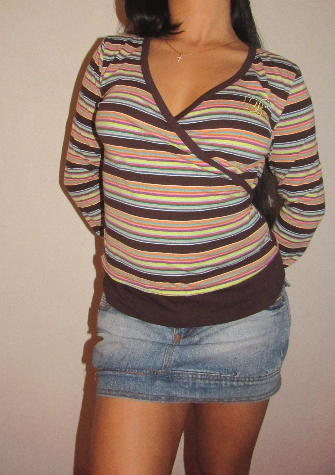 Brown stripe top