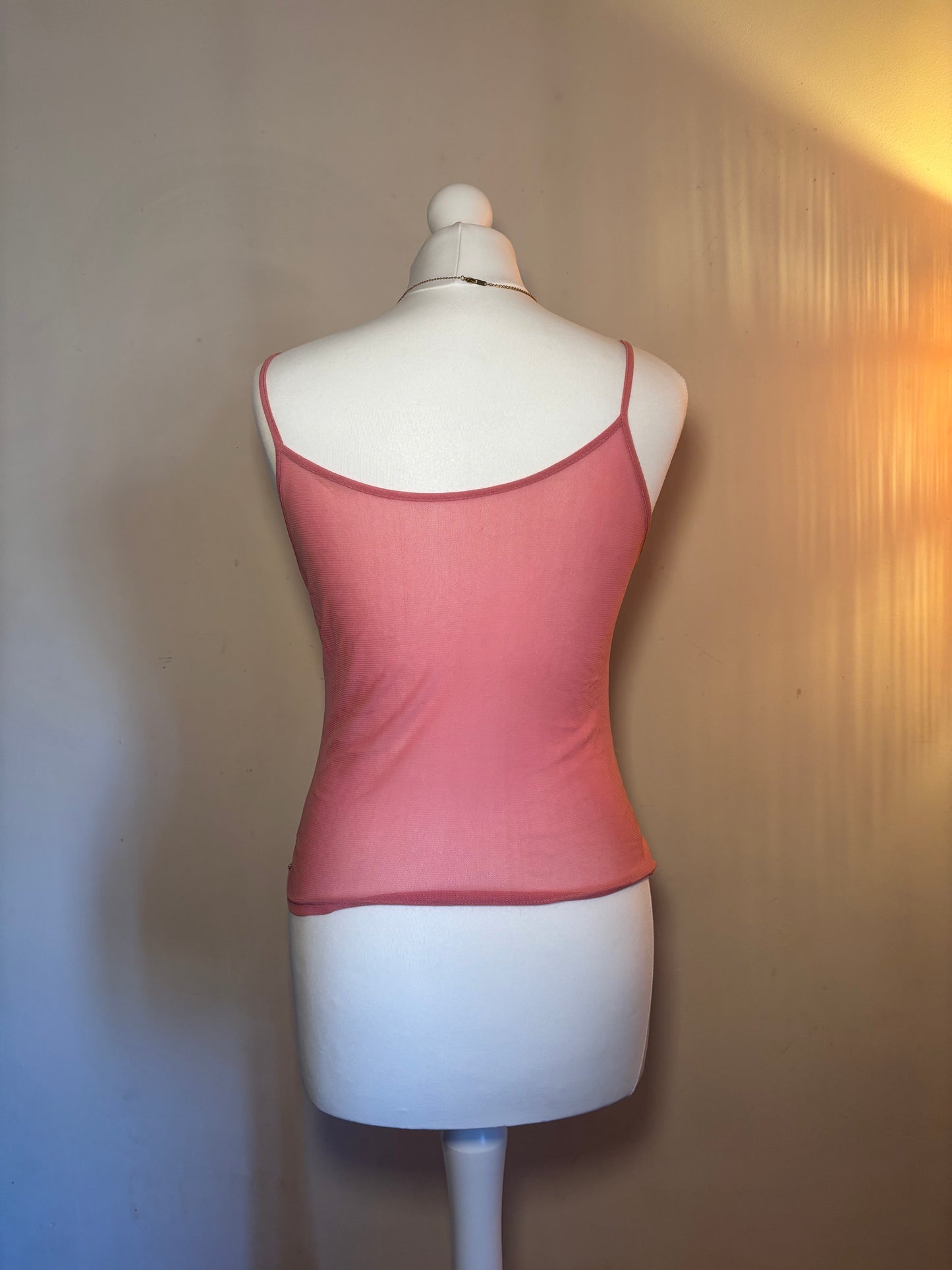 Pink beaded cami top