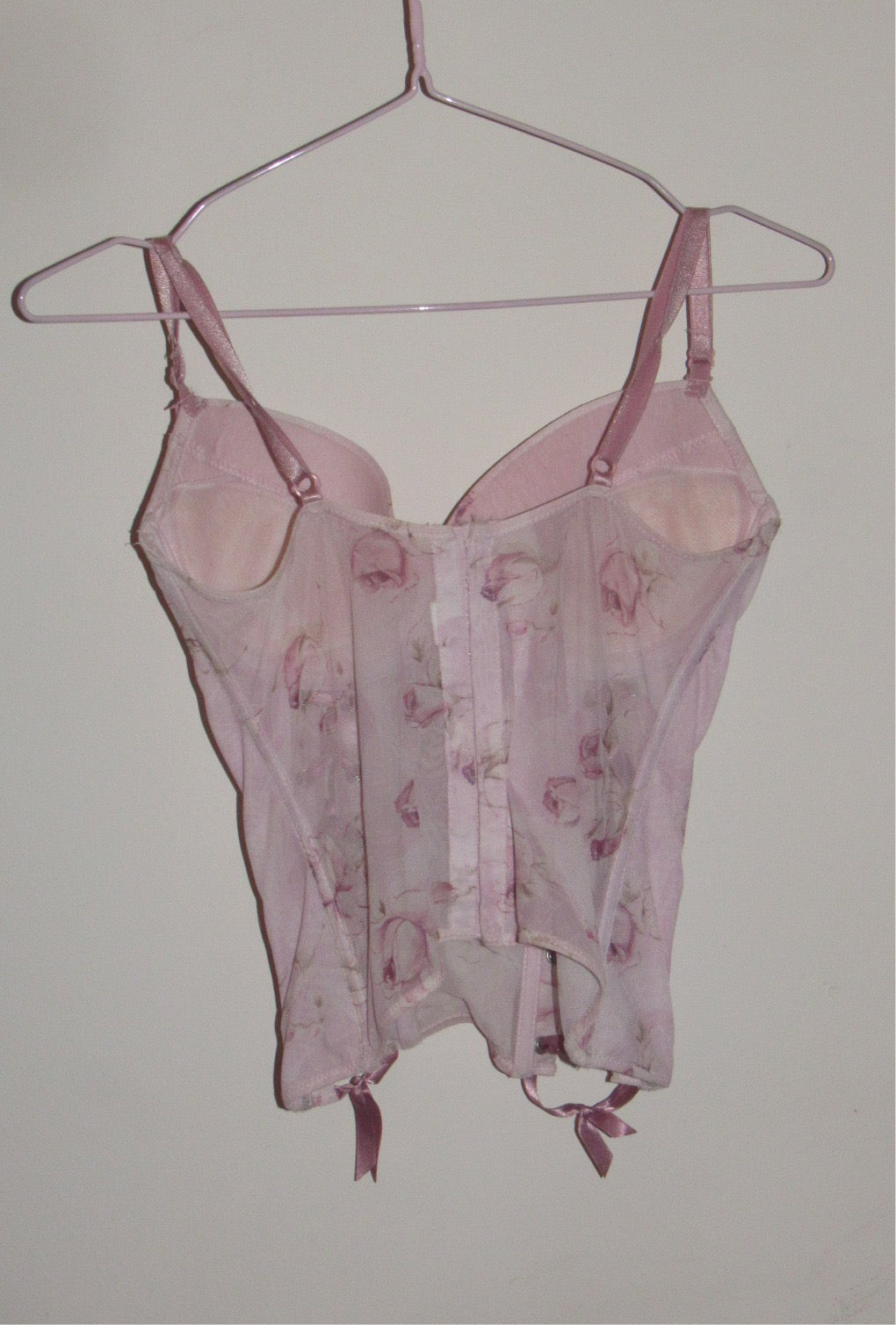 Pink rosebud corset