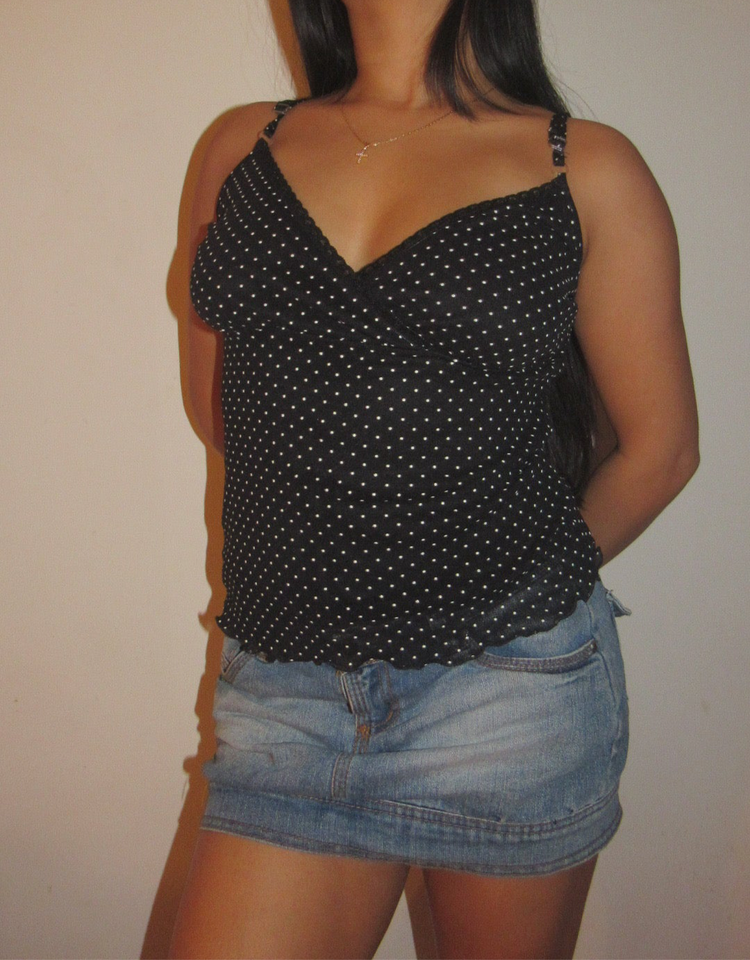 Polka dot cami top
