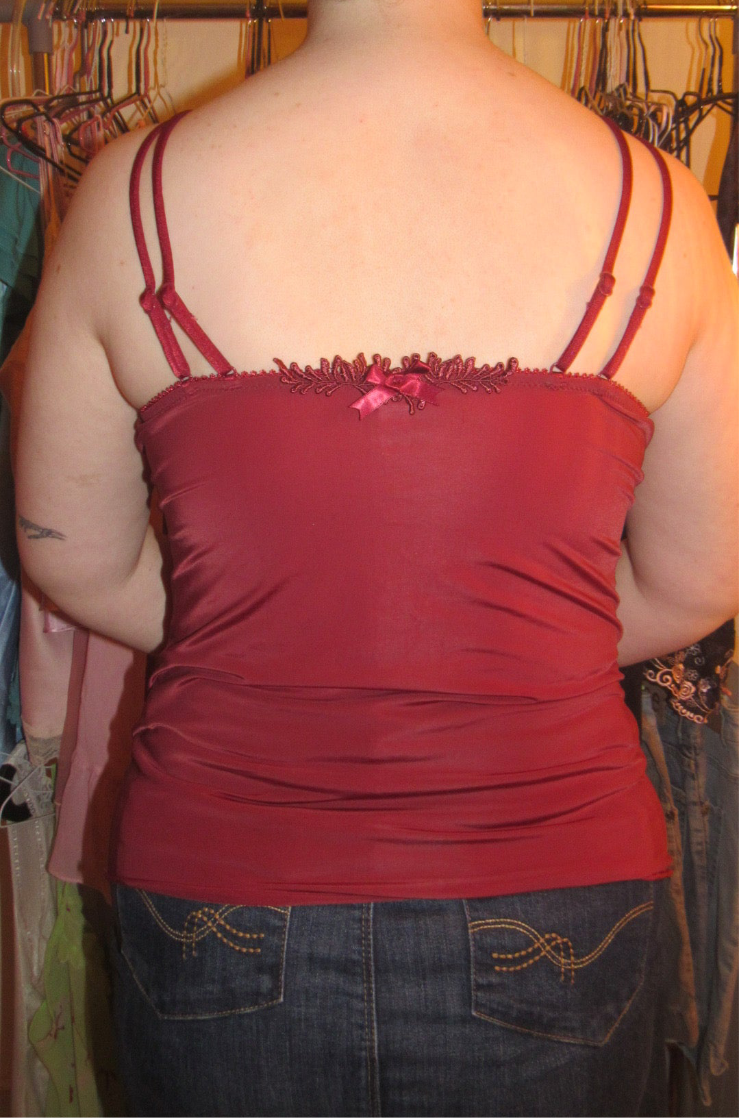 Burgundy cami top