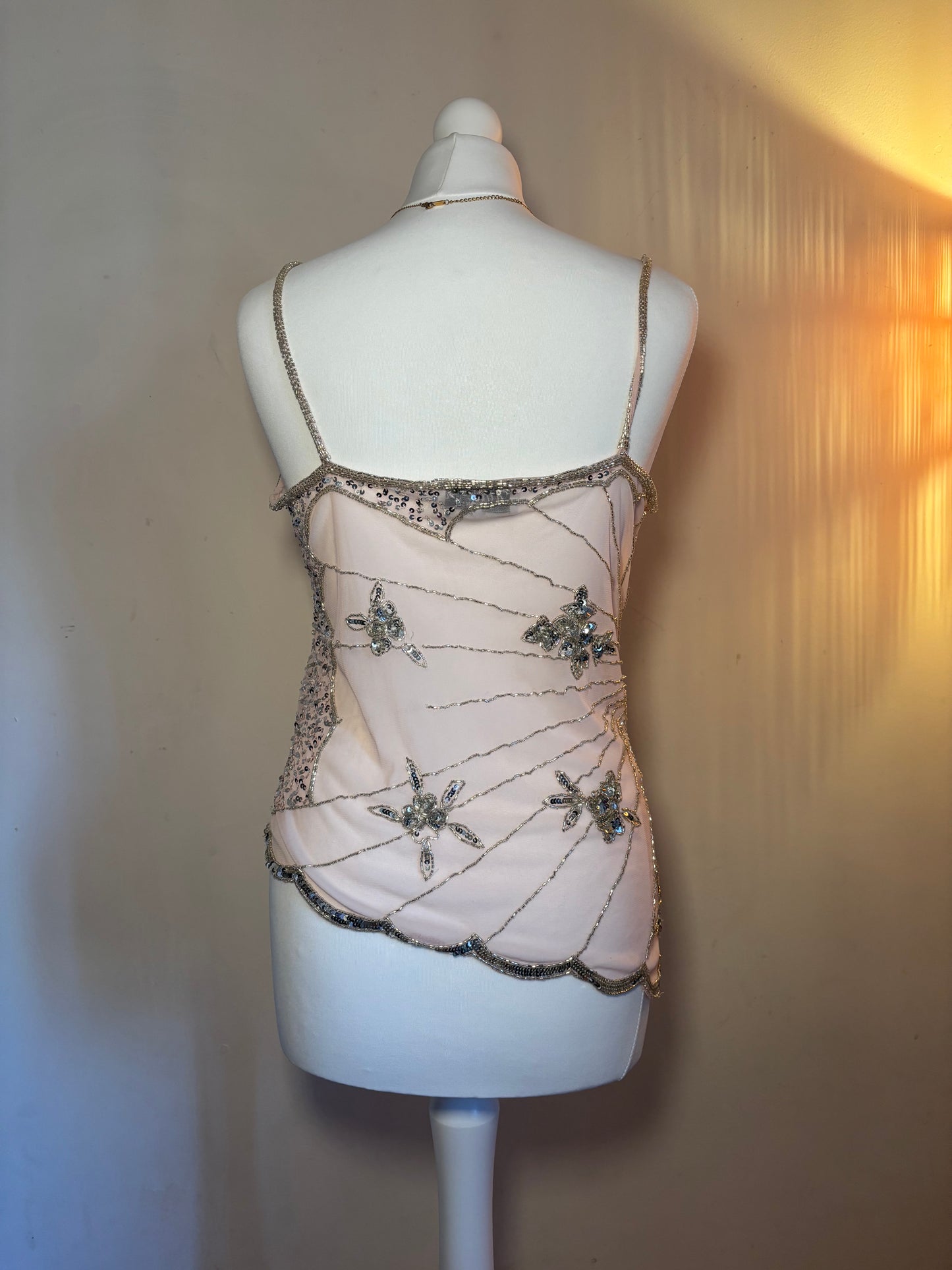 Beaded butterfly top