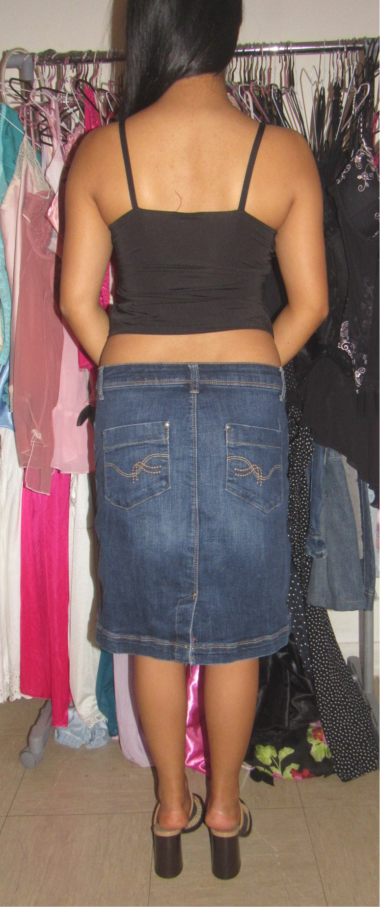 Biaggini denim midi skirt