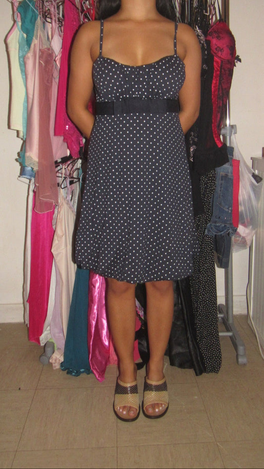 Polka dot bubble skirt dress
