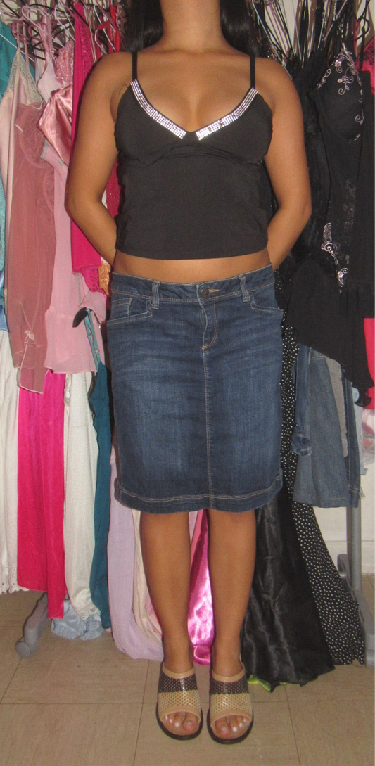 Biaggini denim midi skirt