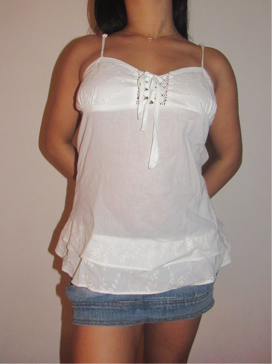100% cotton white top