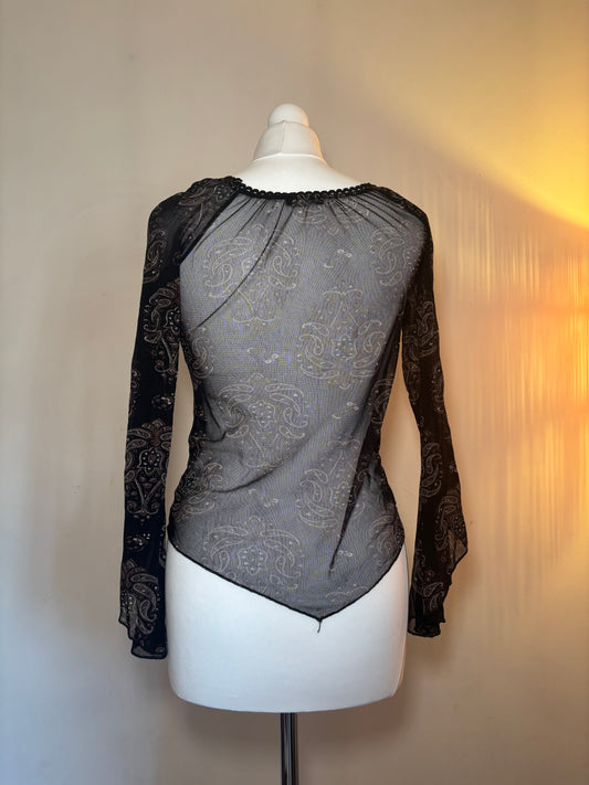 Black long sleeve top