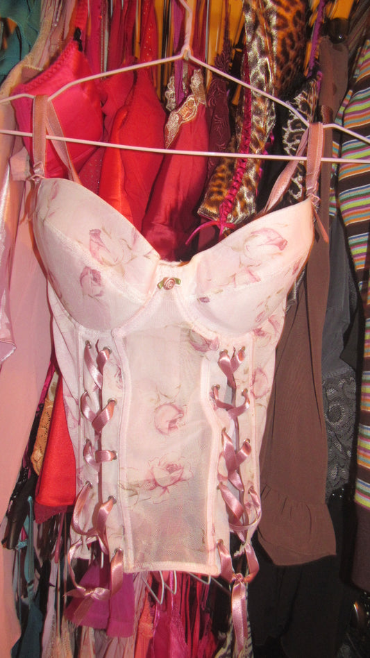 Pink rosebud corset