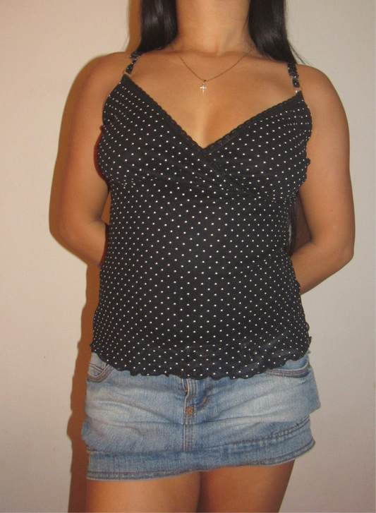 Polka dot cami top