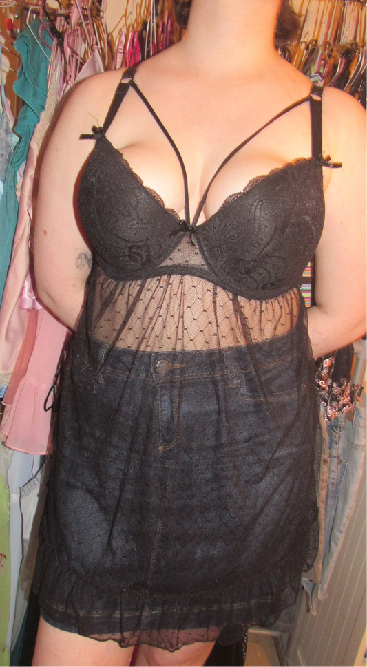Black babydoll dress
