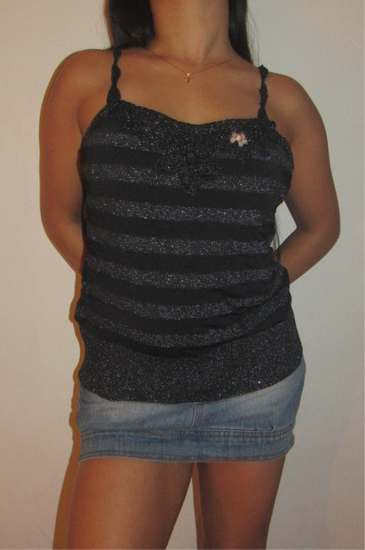 Black sparkly top