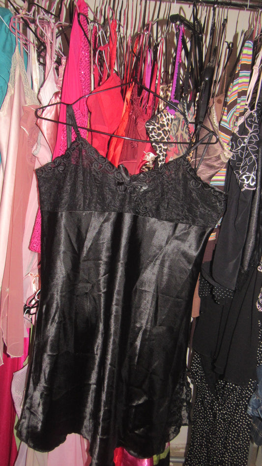 Black silk dress