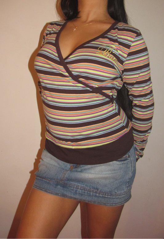 Brown stripe top